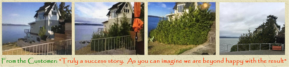 Green Giant screening a 3 story house on hillside